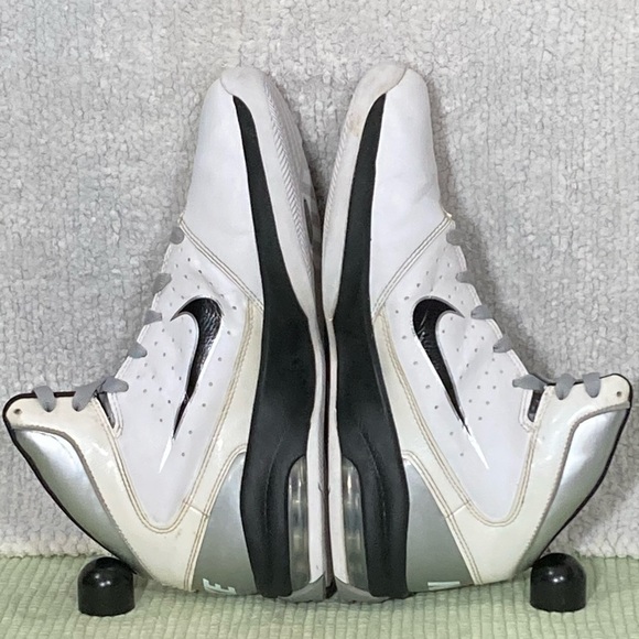 Nike Air Max Hyped INT TB White Silver Leather Sneaker Shoes - Mens 7.5 & W 9 - Picture 7 of 9
